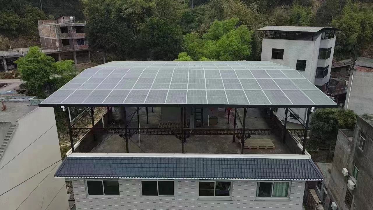 四平15kw+10kwh自建别墅家庭光伏储能系统